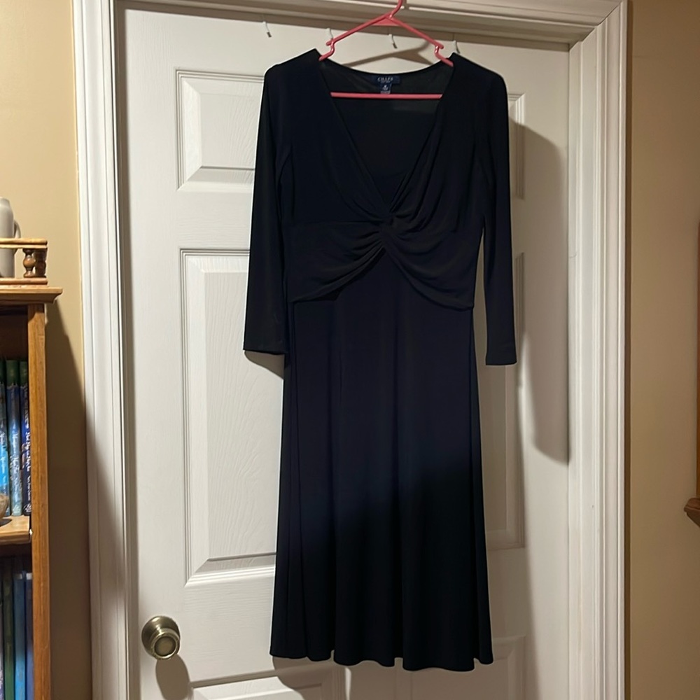 Chaps Black Dress